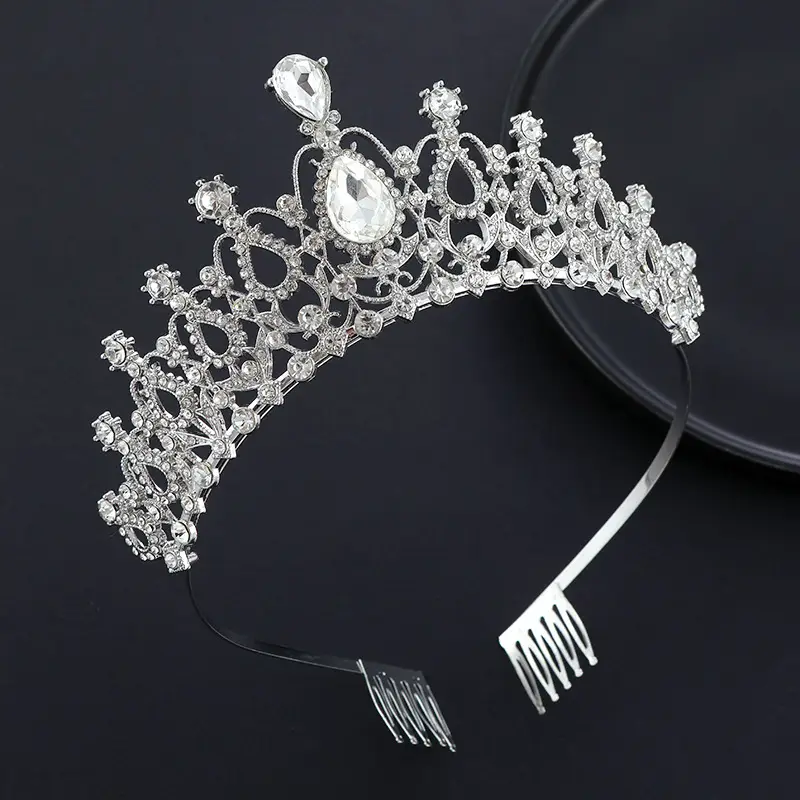 Crystal Crown Hair Accessory for Wedding Party Hair — feature 39