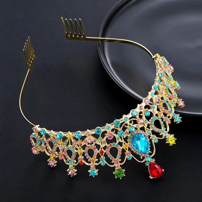 Crystal Crown Hair Accessory for Wedding Party Hair — feature 41