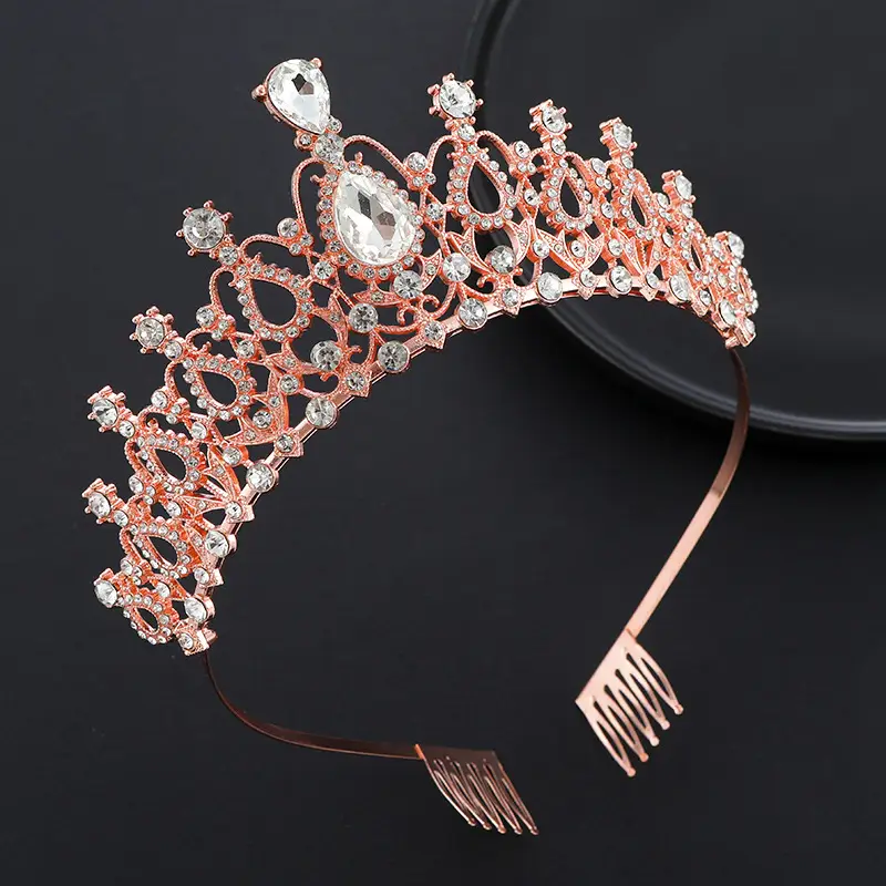 Crystal Crown Hair Accessory for Wedding Party Hair — feature 43