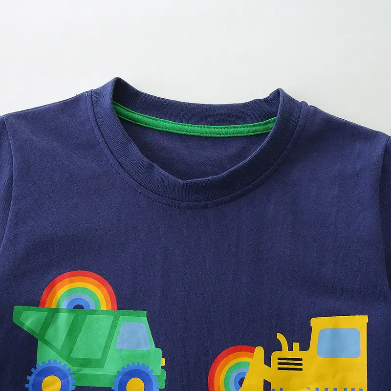 2024 Boys T-Shirt Blue Car Print Summer Wear - Image 4