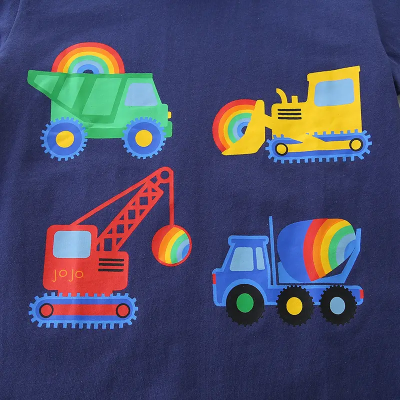 2024 Boys T-Shirt Blue Car Print Summer Wear - Image 5
