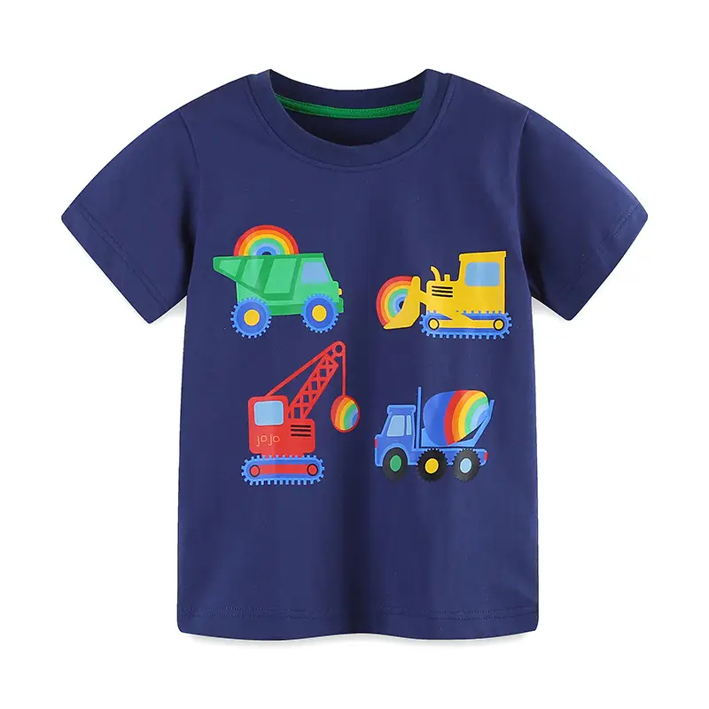 2024 Boys T-Shirt Blue Car Print Summer Wear - Image 6