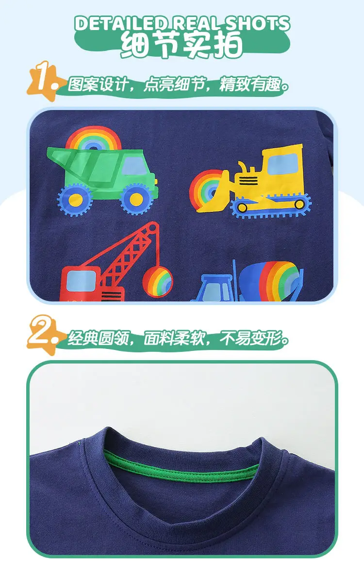 2024 Boys T-Shirt Blue Car Print Summer Wear — feature 21