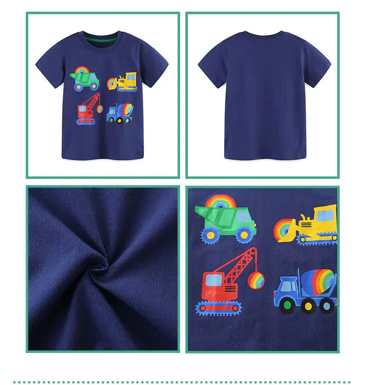 2024 Boys T-Shirt Blue Car Print Summer Wear — feature 23