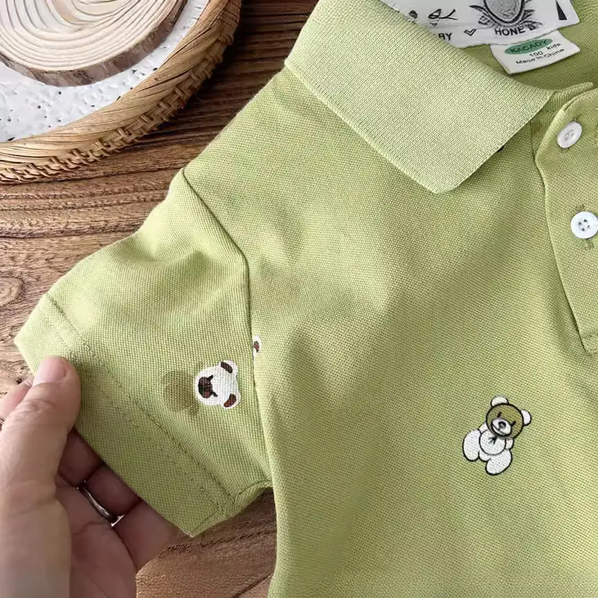 2024 Boys Cartoon Cotton Polo Shirt Short Sleeve - Image 5