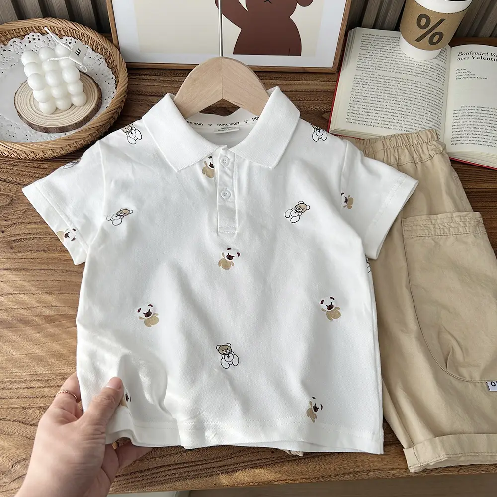 2024 Boys Cartoon Cotton Polo Shirt Short Sleeve - Image 7