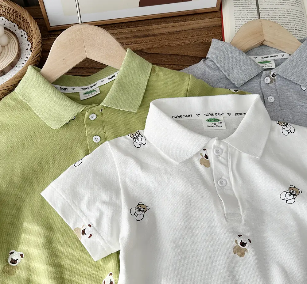2024 Boys Cartoon Cotton Polo Shirt Short Sleeve β feature 6