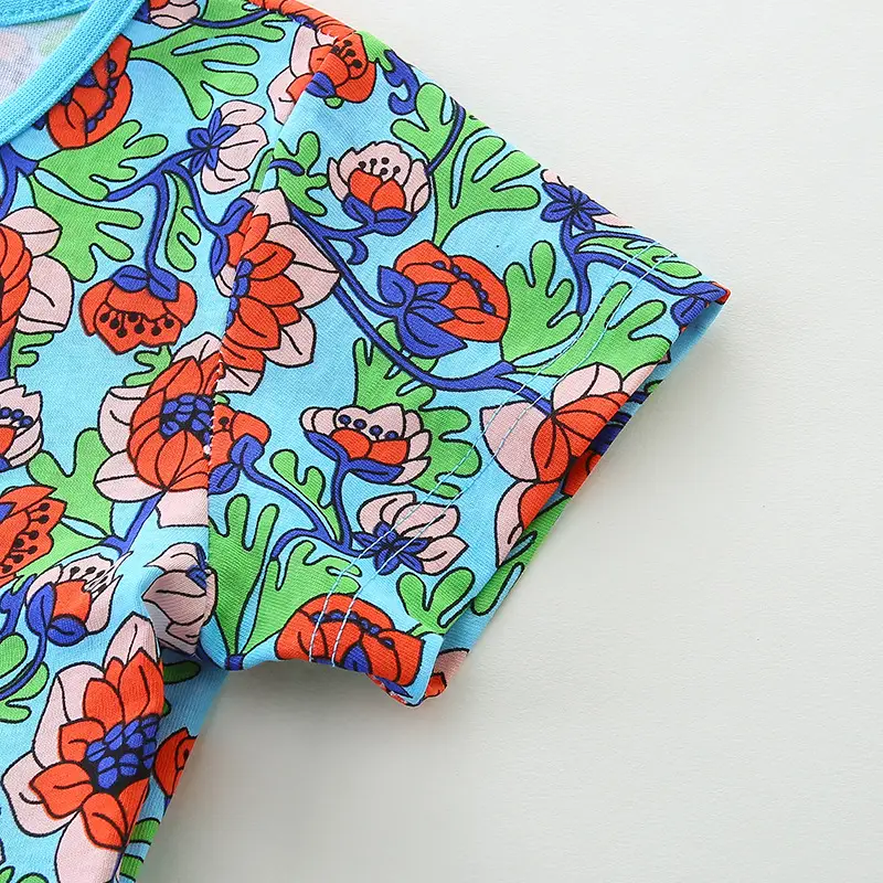 Girls Floral Printed Skirt Summer Wear
