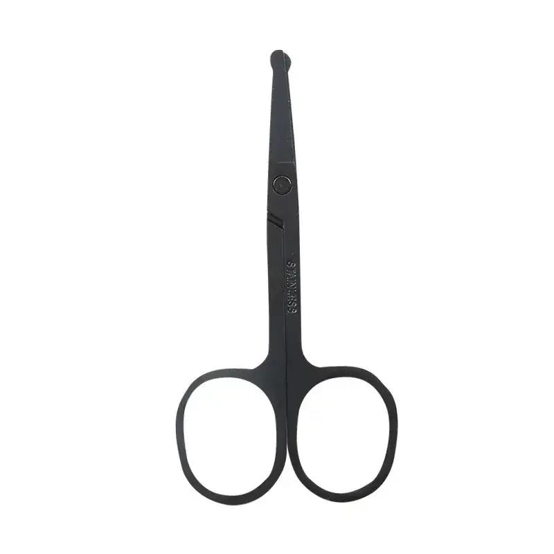 Men's Black German Nose Hair Scissors Round Head - Image 6