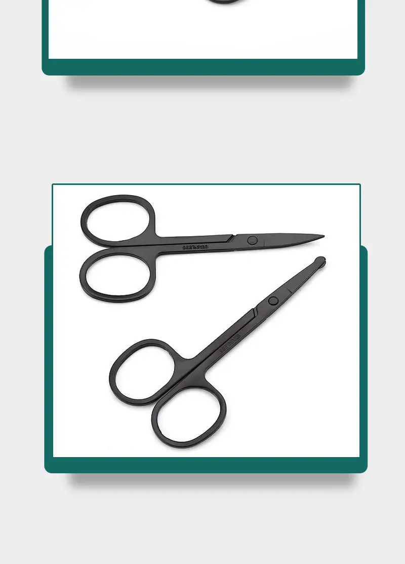 Men's Black German Nose Hair Scissors Round Head — feature 8