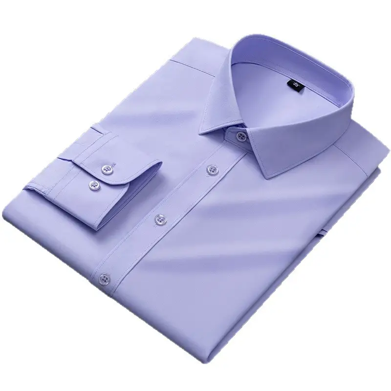 Men's Long Sleeve Shirts in Light Lavender Modal - Image 11