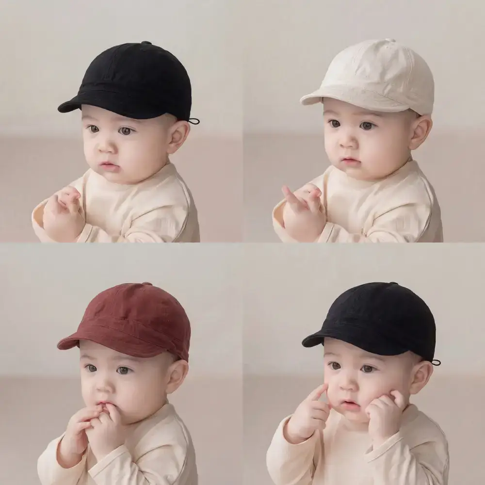Baby Cap Soft Beige Baseball Cap Autumn Style - Image 33