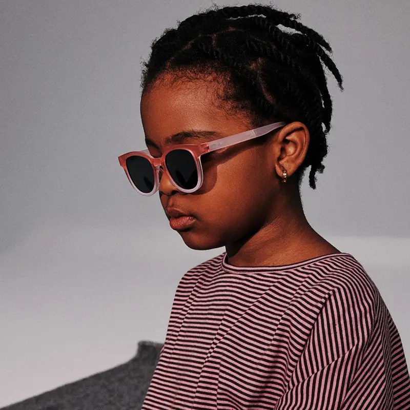 Gradient Blue Kids Sunshade Sunglasses Foldable