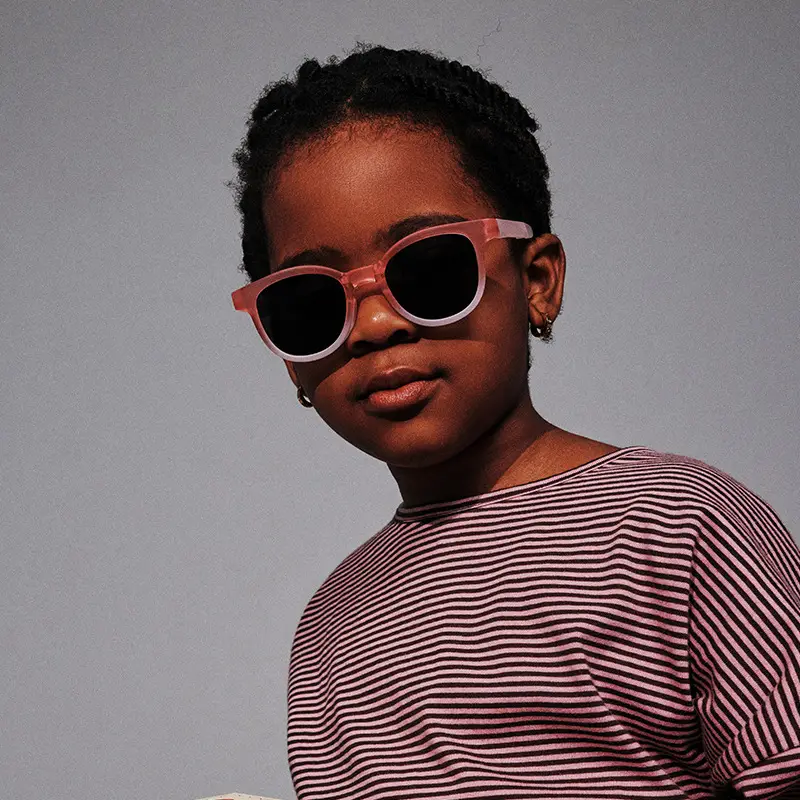 Gradient Blue Kids Sunshade Sunglasses Foldable