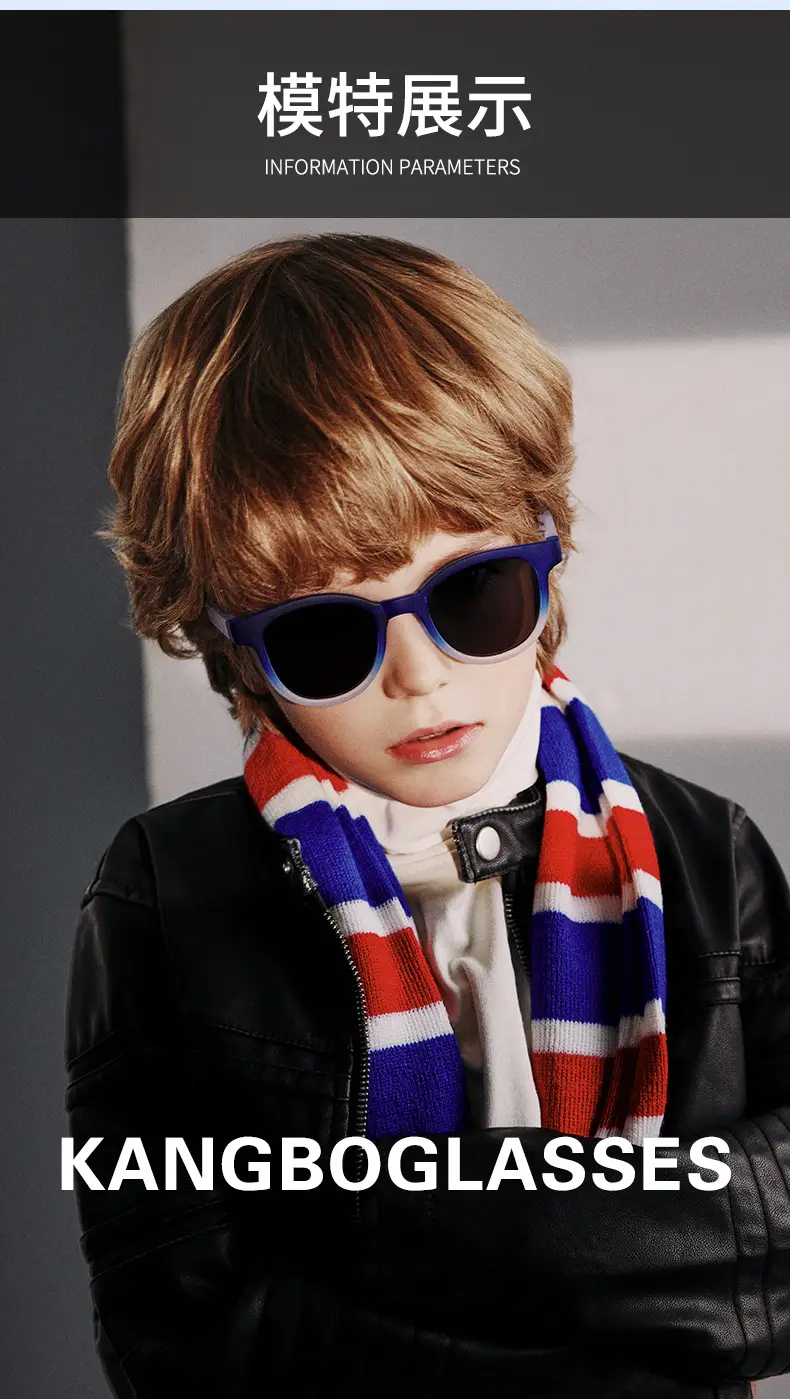 Gradient Blue Kids Sunshade Sunglasses Foldable — feature 5