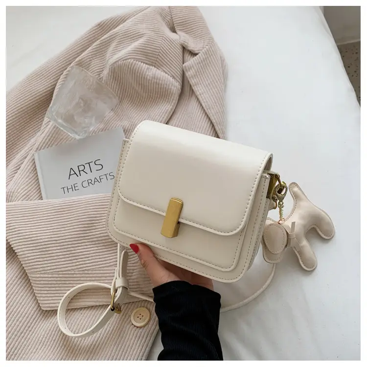 Women's Black Crossbody Bag with Gold Clasp — feature 32