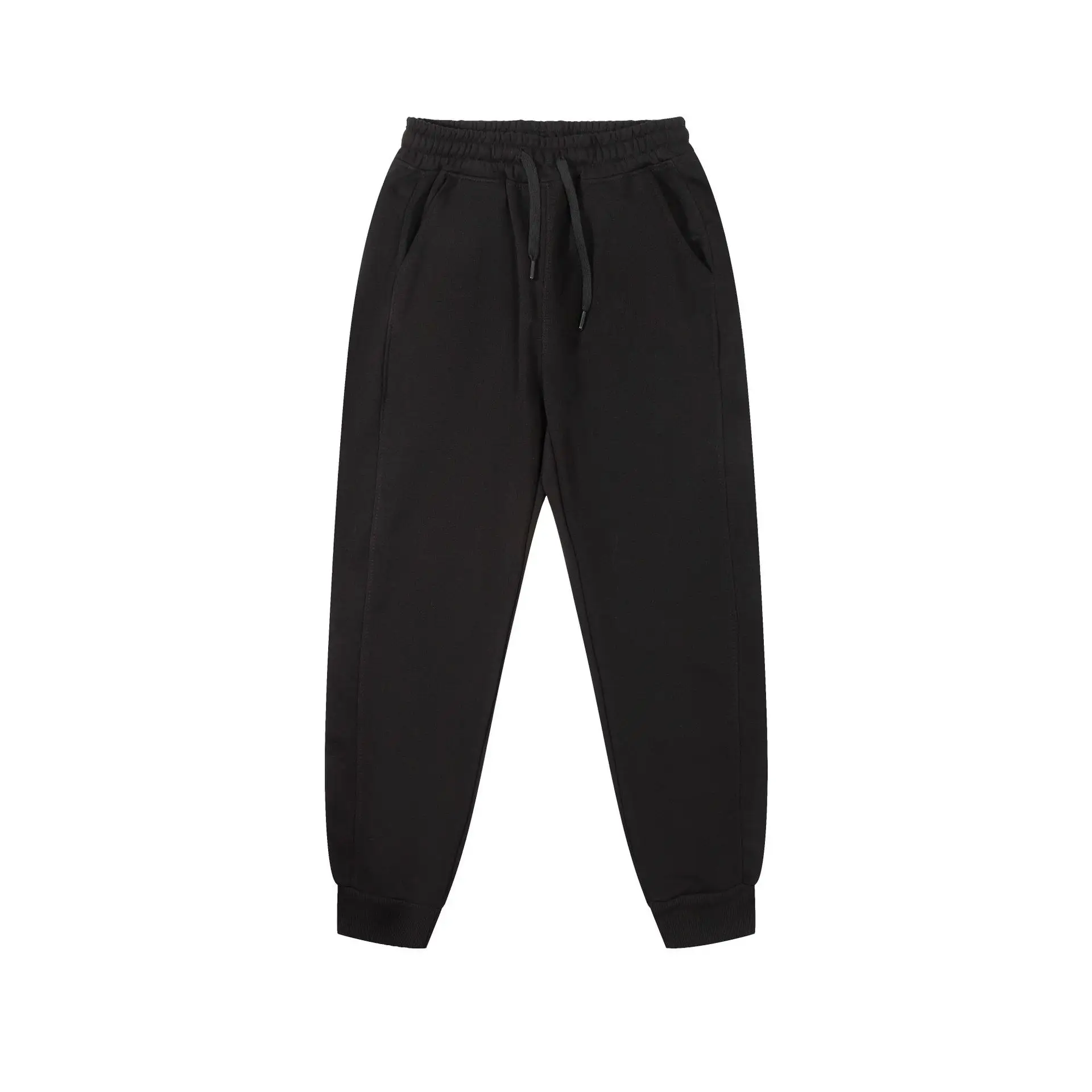 Men's Grey Loose-Fitting Cotton Trousers Spring Autumn