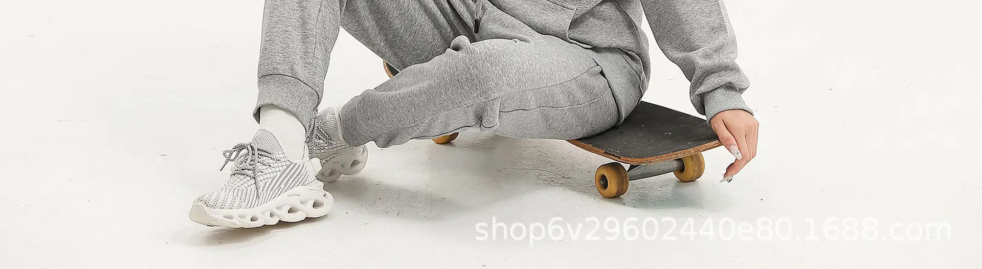 Men's Grey Loose-Fitting Cotton Trousers Spring Autumn — feature 18