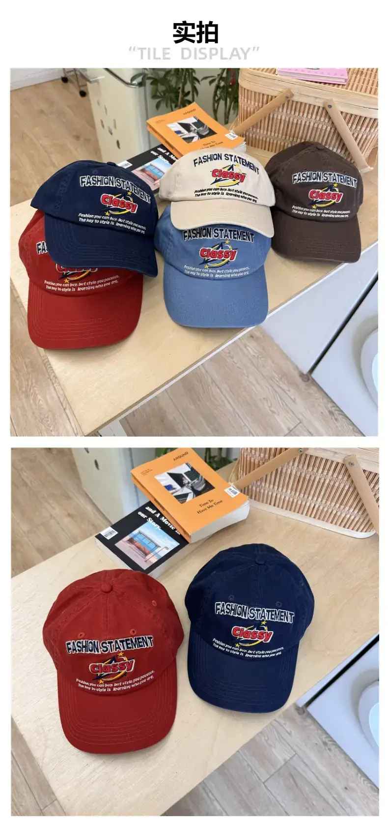 Men's Red Big Cap Sun Hat with "Big Stars" Design — feature 2