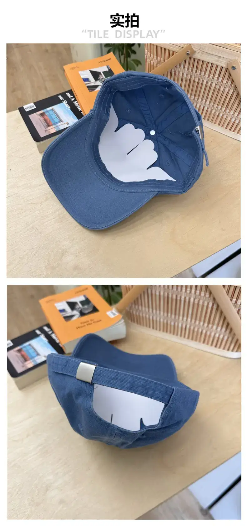 Men's Red Big Cap Sun Hat with "Big Stars" Design — feature 5