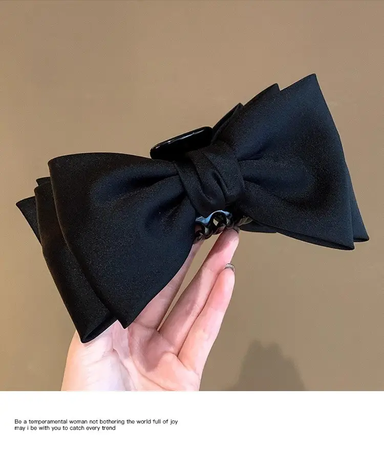 Elegant Red Large Bow Hairpin for Girls — feature 13