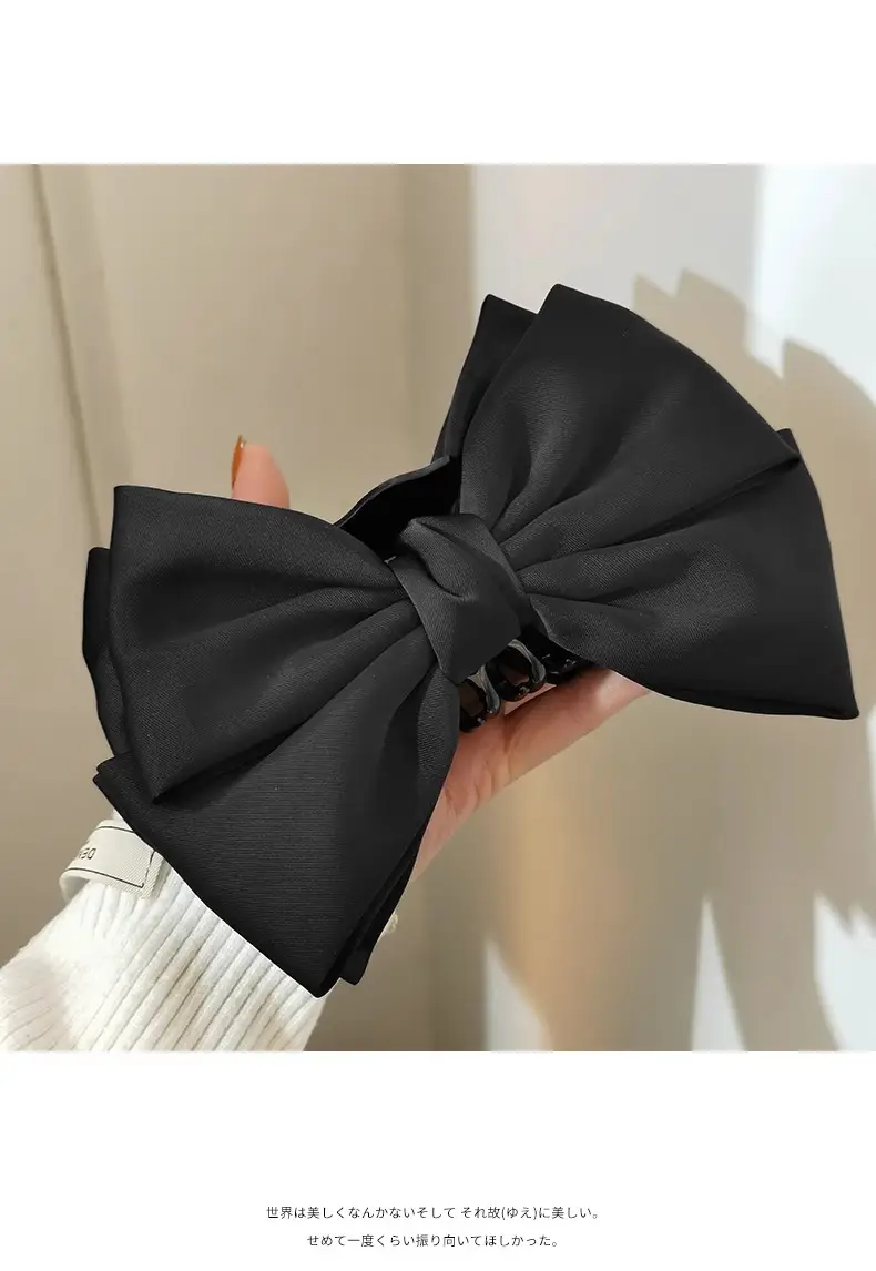 Elegant Red Large Bow Hairpin for Girls — feature 6