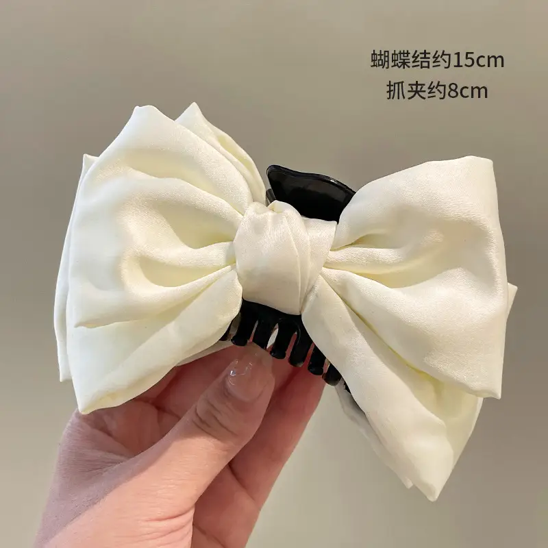 Elegant Red Large Bow Hairpin for Girls - Image 3