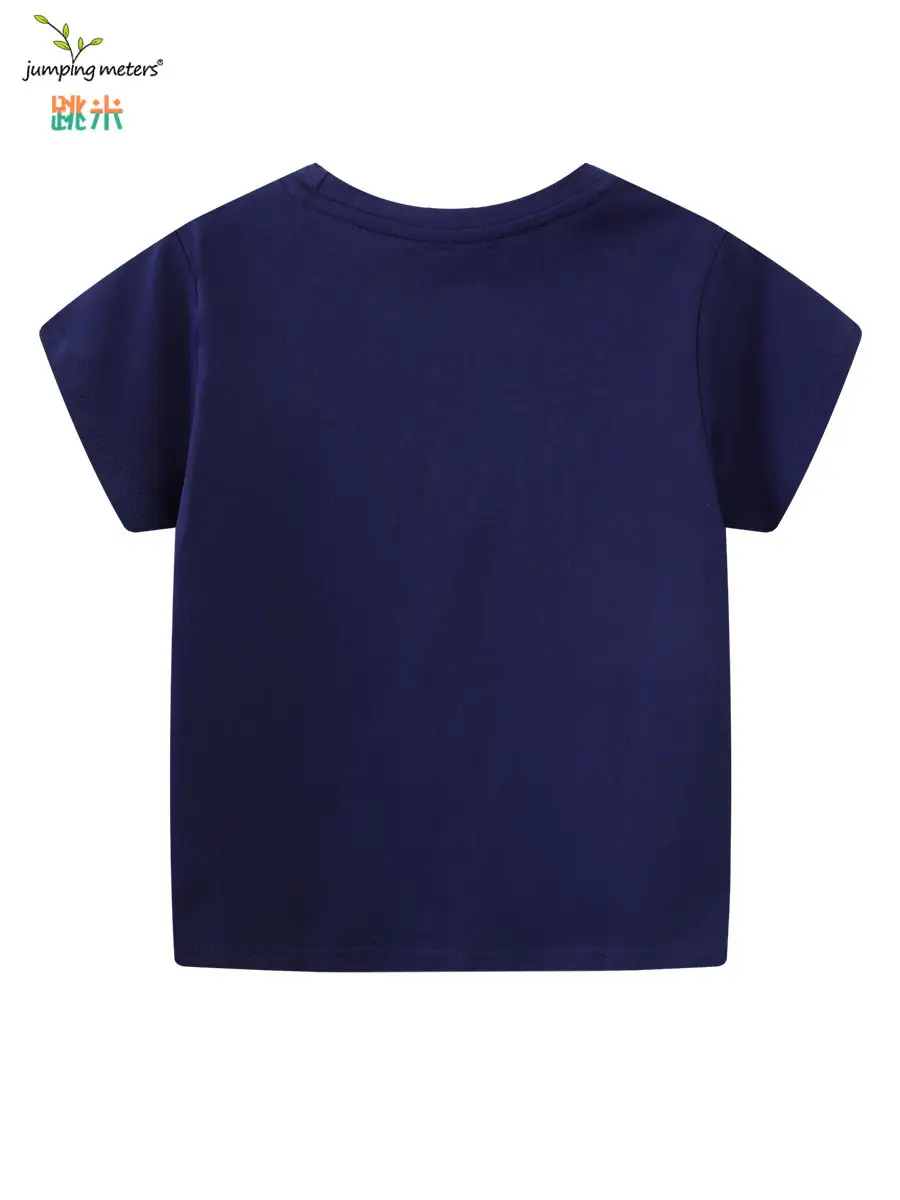 2025 Boys Cartoon Dinosaur T-Shirt Navy Blue Short Sleeve - Image 5