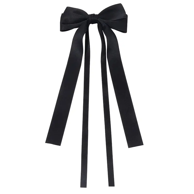 Korean Ins Elegant Ribbon Hairpin Sweet Bow Double Layer High-End Duckbill Hairpin - Image 9