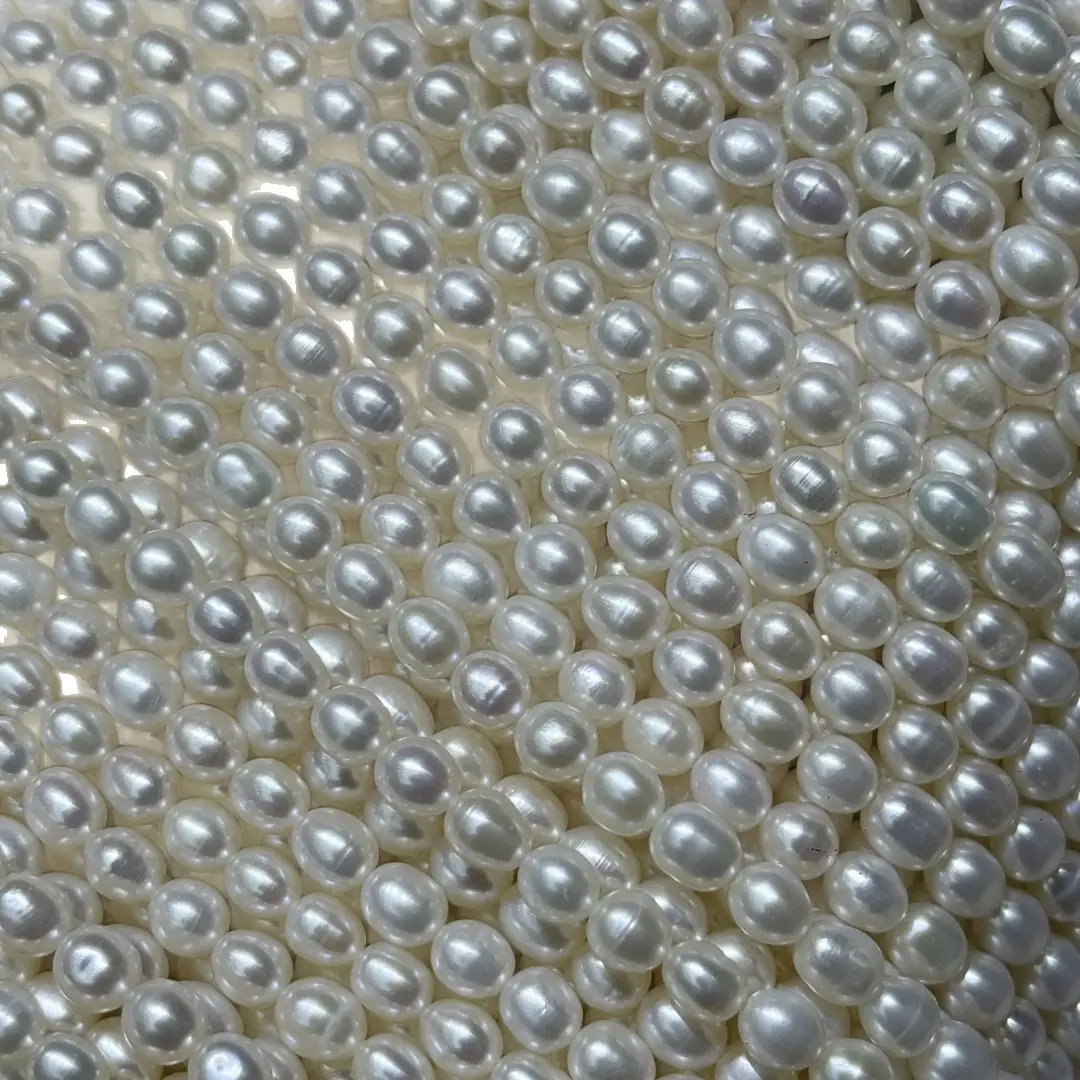 Natural Freshwater Pearls Light Thread 4-5mm Millet Beads - Image 8