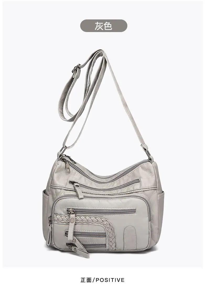 Brown Woven Multi-Pocket Shoulder Bag for Women — feature 25