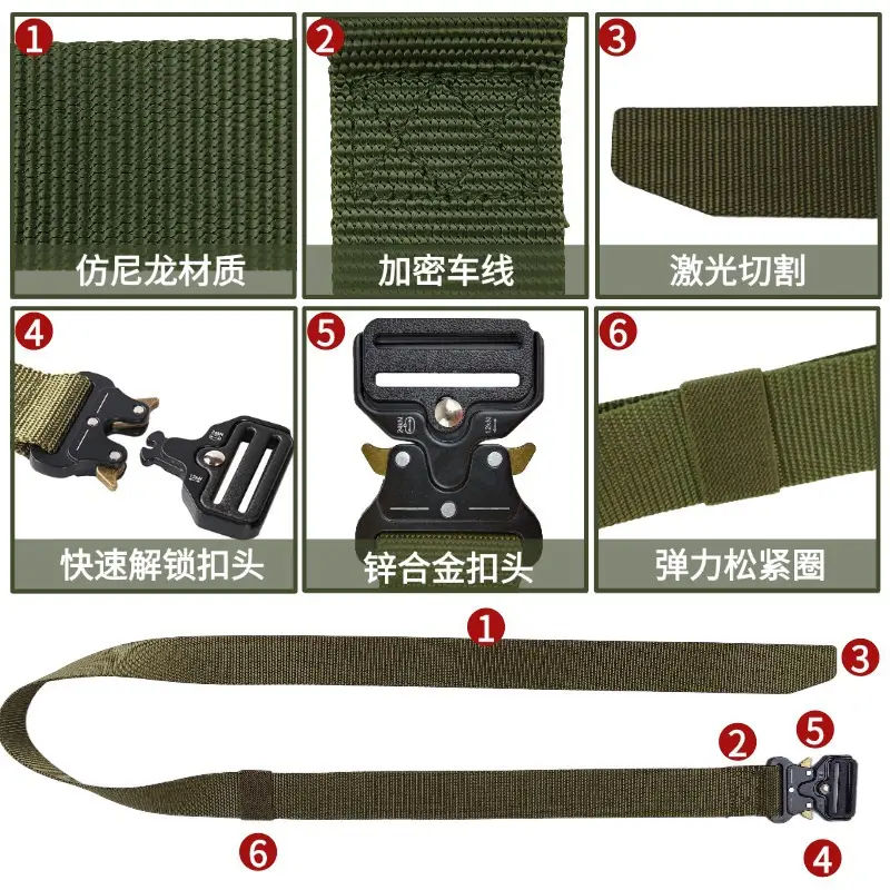 Tactical Camo Belt for Men Multi-Functional Tear Resistant - Image 12