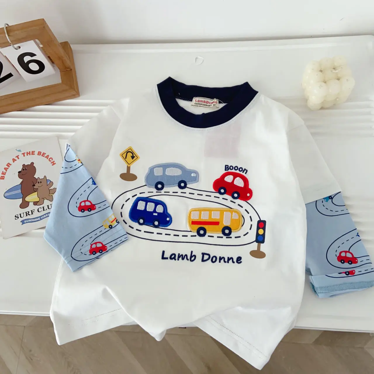 Boys Car Themed Round Neck T-Shirt Spring 2026 — feature 10