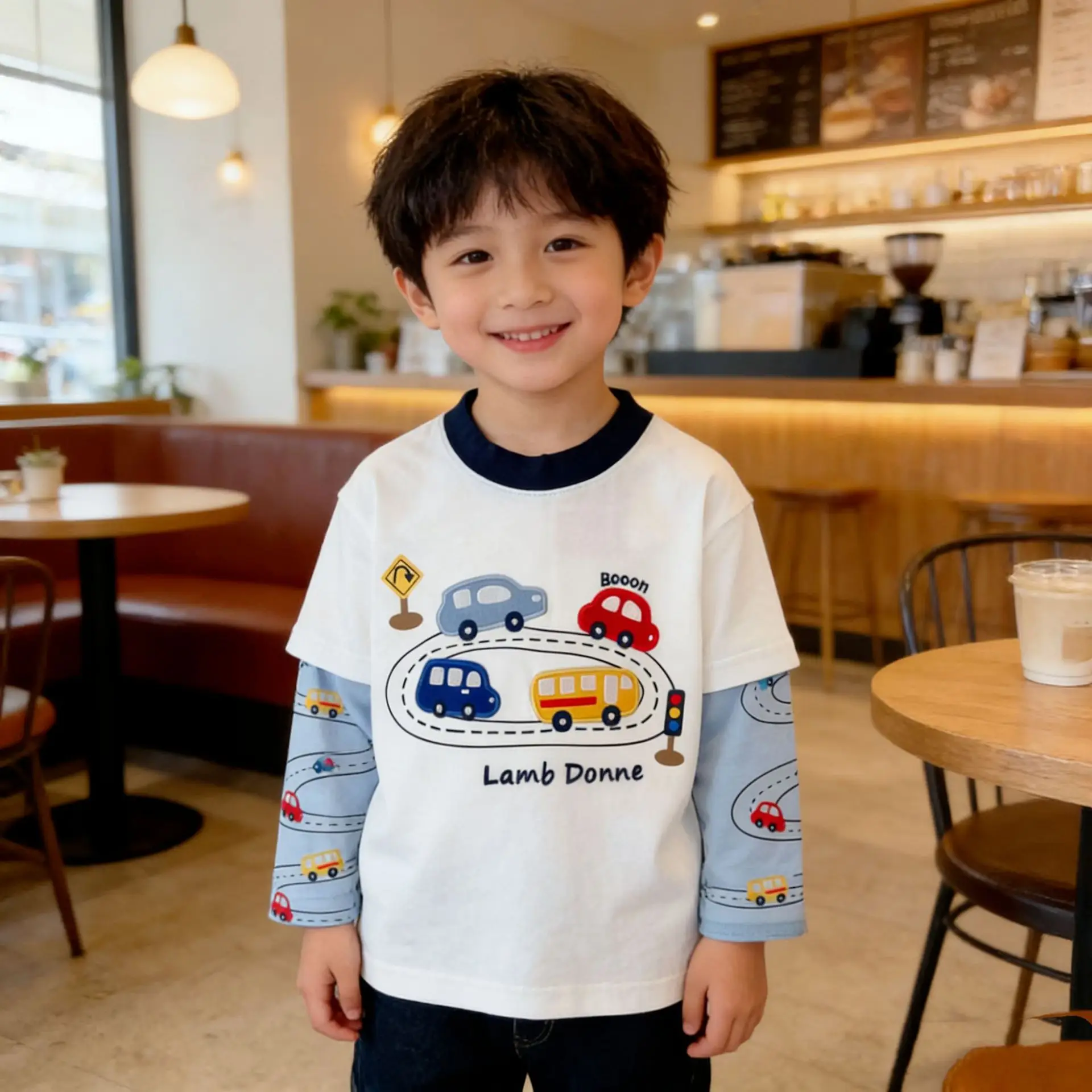 Boys Car Themed Round Neck T-Shirt Spring 2026 — feature 6