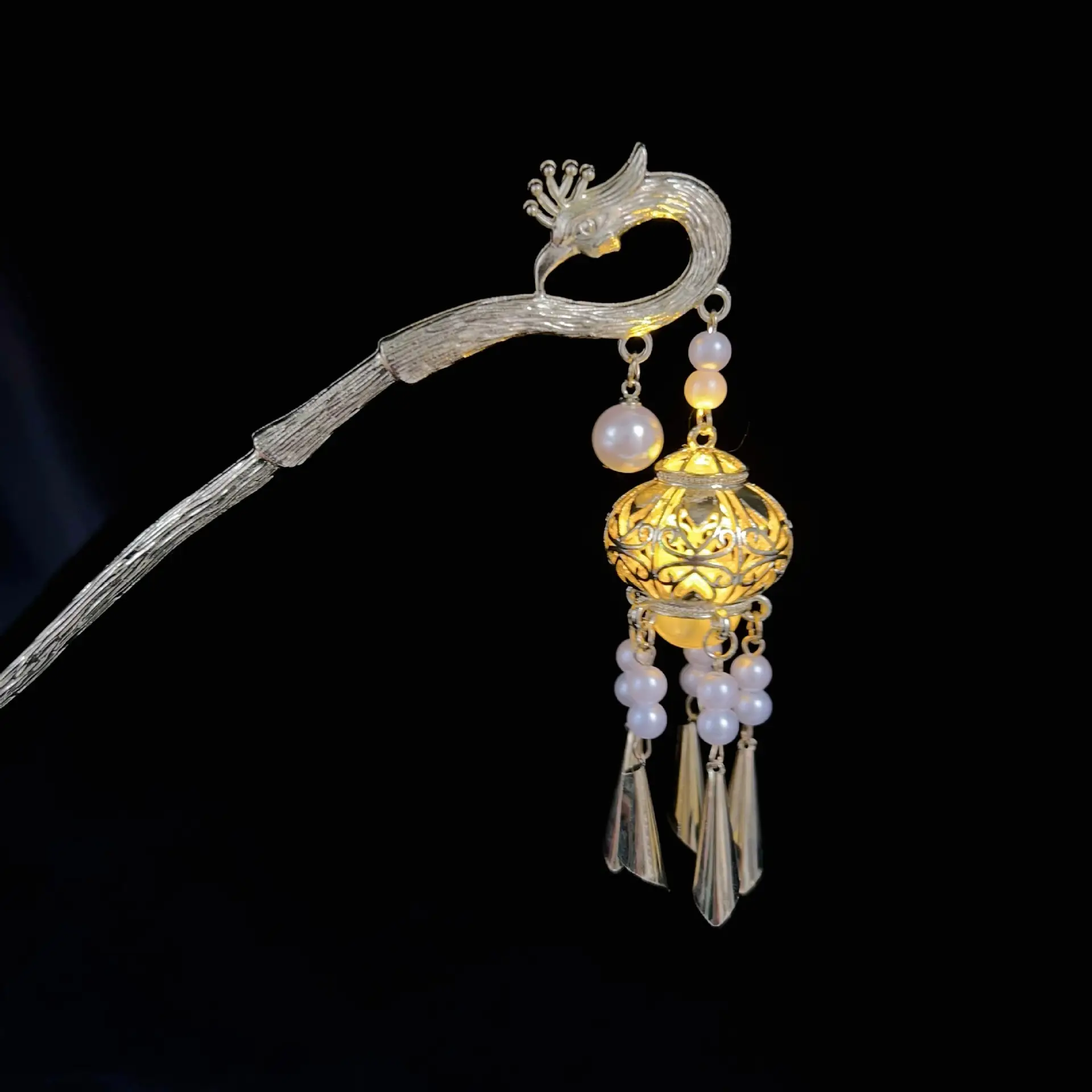 Luminous Palace Lantern Hairpin for Women - Image 19