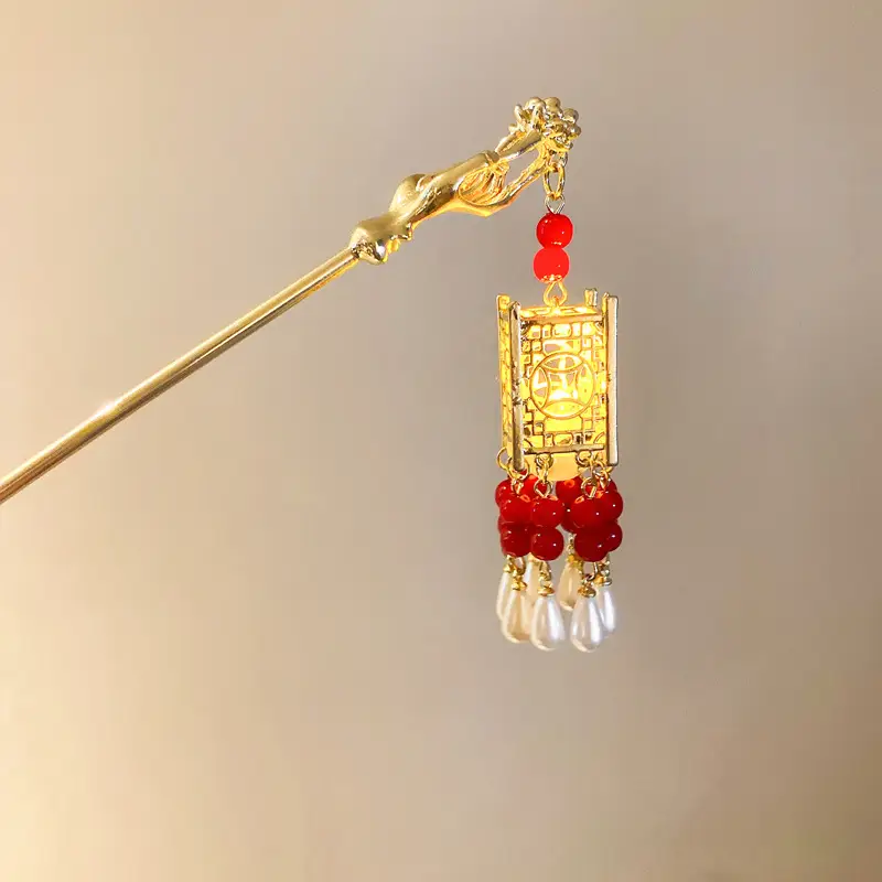 Luminous Palace Lantern Hairpin for Women - Image 23