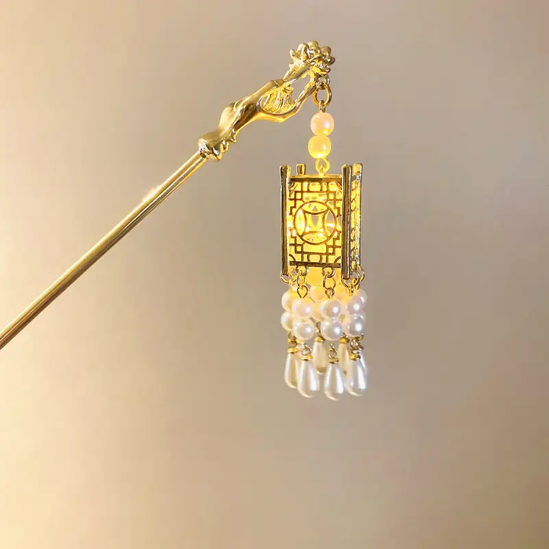 Luminous Palace Lantern Hairpin for Women - Image 24