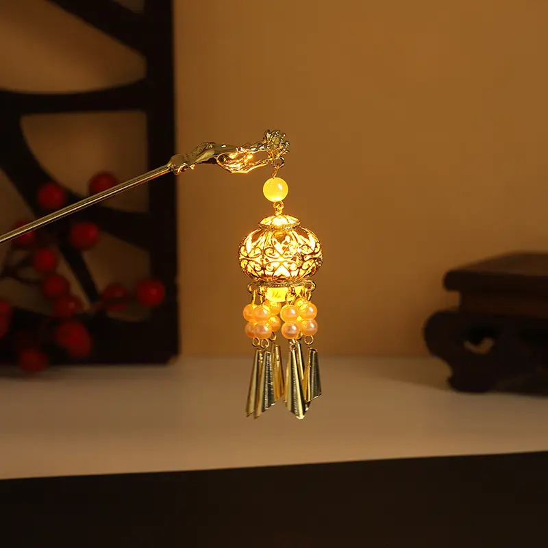 Luminous Palace Lantern Hairpin for Women - Image 25