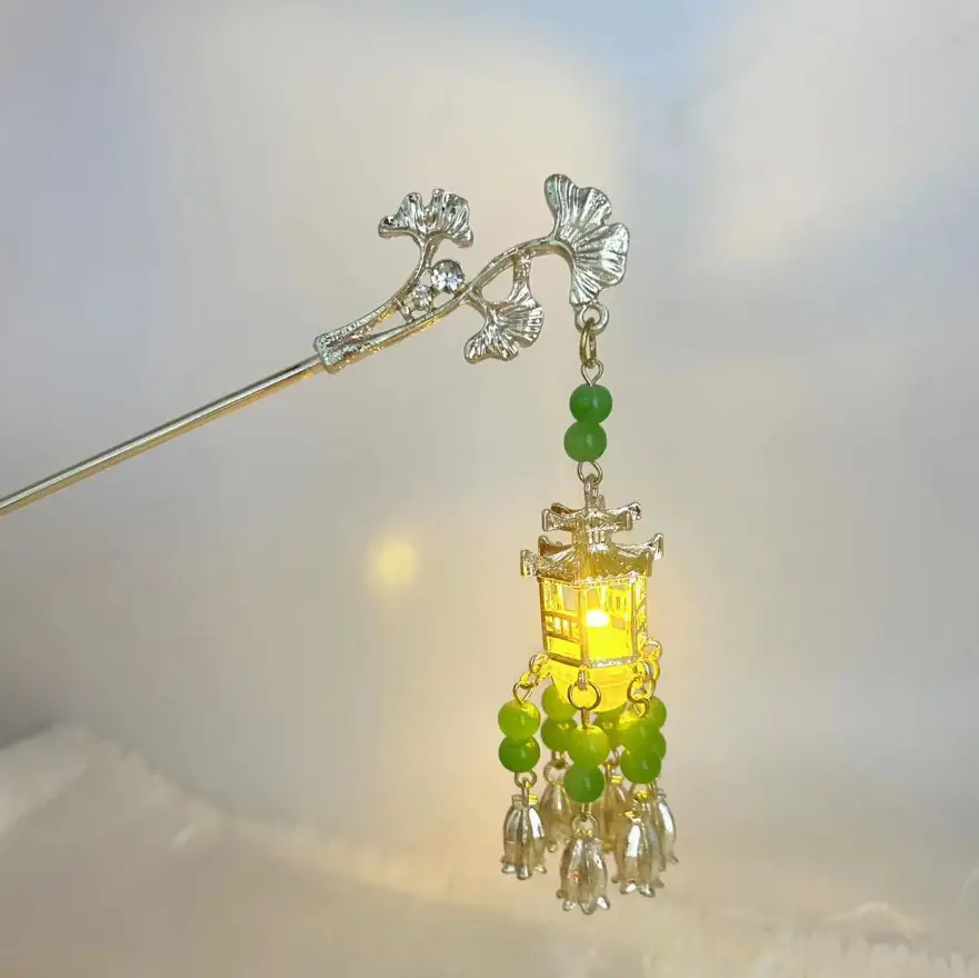 Luminous Palace Lantern Hairpin for Women - Image 4