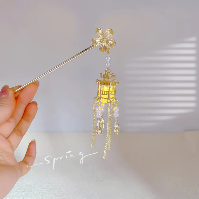 Luminous Palace Lantern Hairpin for Women - Image 52