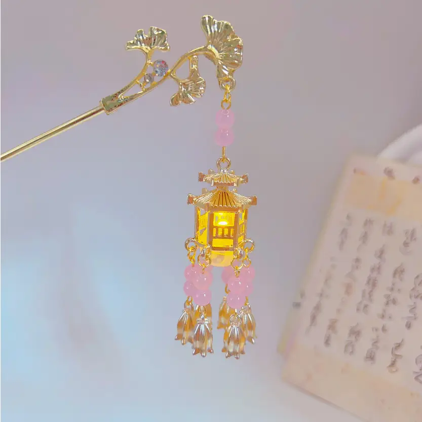 Luminous Palace Lantern Hairpin for Women - Image 56