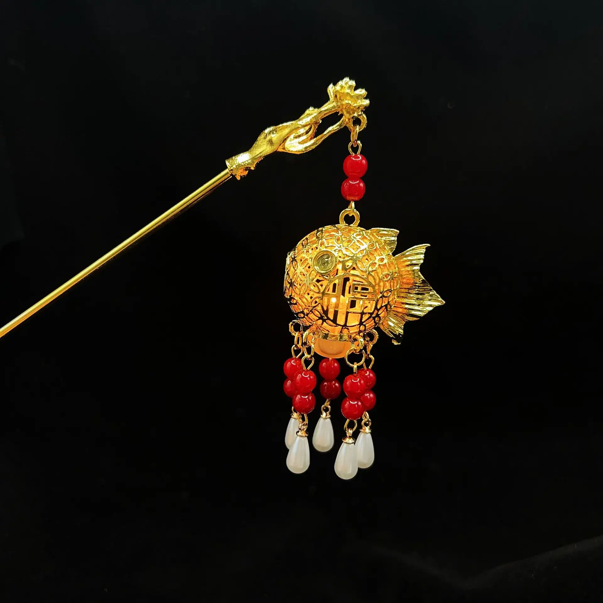 Luminous Palace Lantern Hairpin for Women - Image 70