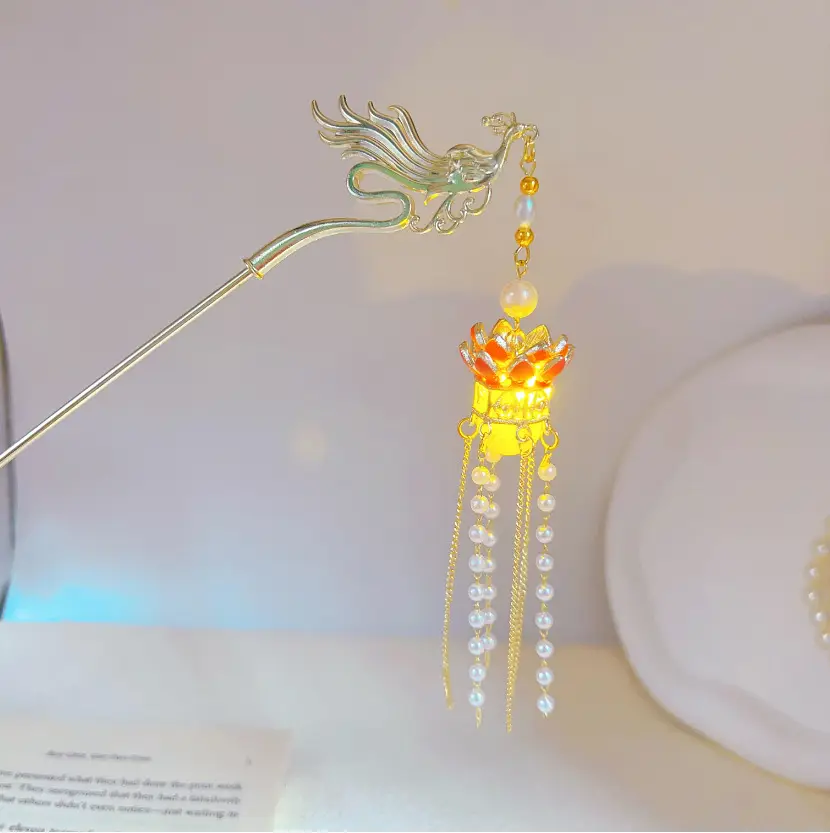 Luminous Palace Lantern Hairpin for Women - Image 73