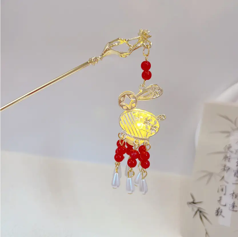 Luminous Palace Lantern Hairpin for Women - Image 8