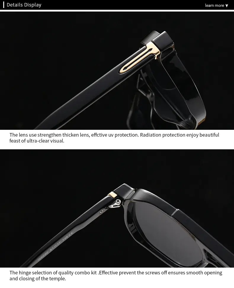 European American Retro Literary Sunglasses Anti-Blue Light 6090 β feature 18