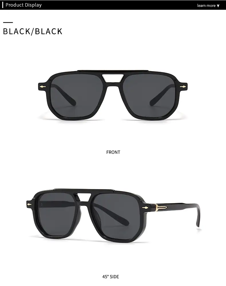 European American Retro Literary Sunglasses Anti-Blue Light 6090 β feature 5