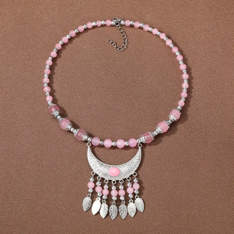 Xizang Crescent Pendant Necklace for Women Ethnic Travel Accessories - Image 11