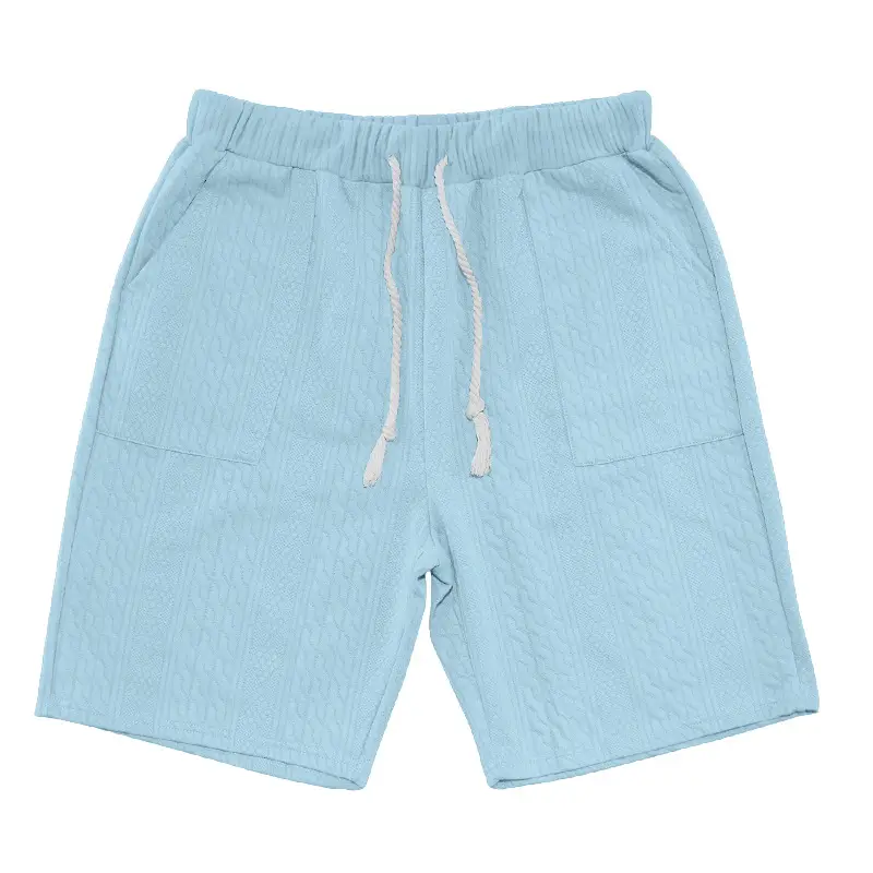 Men Black Jacquard Shorts with 5 Pockets — feature 47