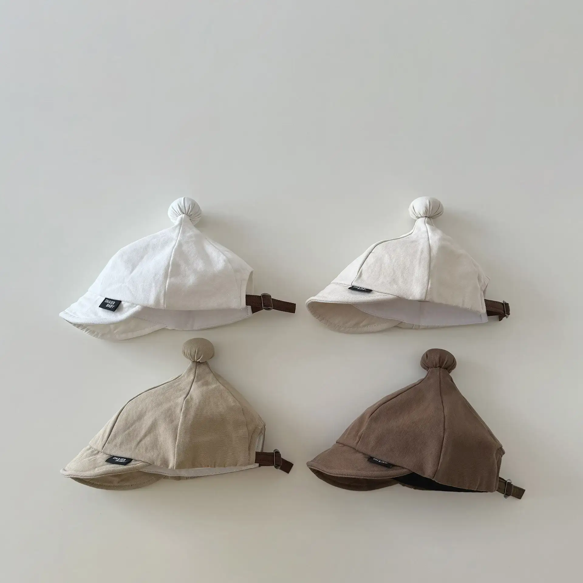 White Korean Baby Hat 2025 New Ins Letter Soft Bristle - Image 3