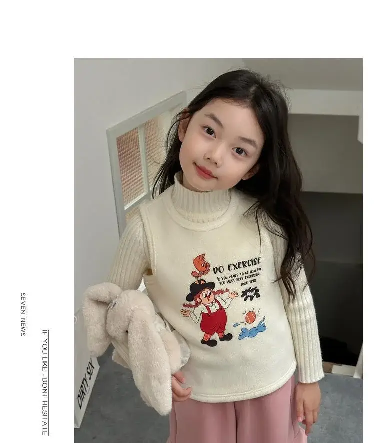 Girls Velvet Fleece Sweater Winter Warmth Multi Color — feature 15